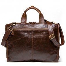 Sac bandoulière Ordinateur Cuir 15" Sac Porte-Document Grand Sac Homme Messager Marron