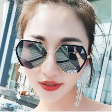 Lunettes de soleil polarisé Oeil de Fashion Mode Classique Miroir Réfléchissantes cadre Métallique pour femme avec protection UV400