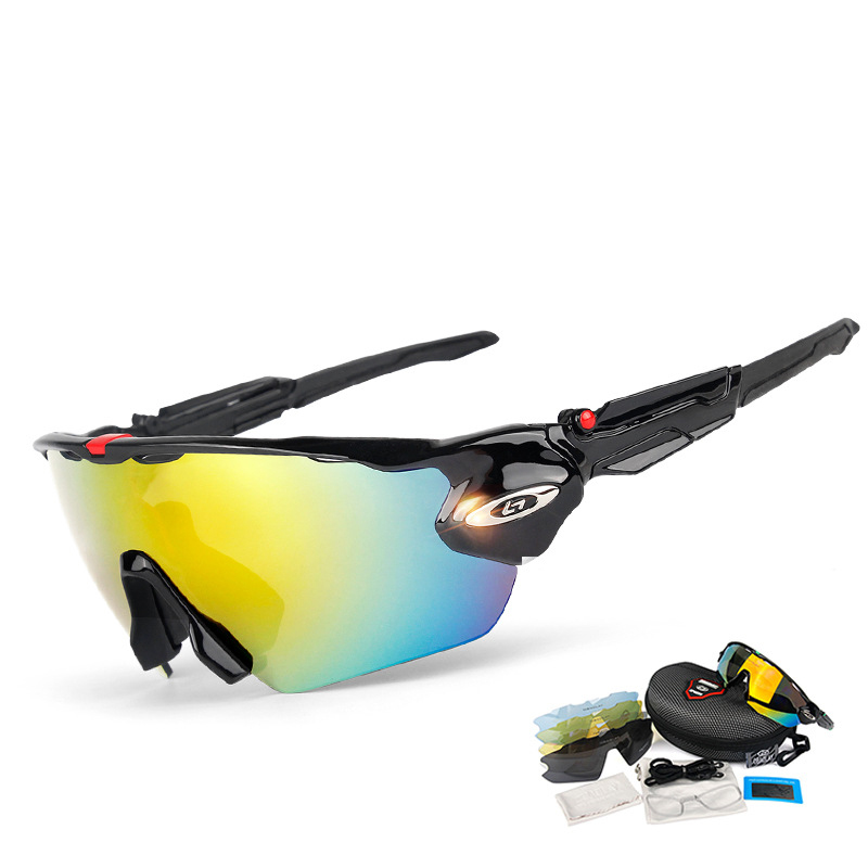 Lunettes verres polarisés 5 lentilles UV 400 pour cyclisme vélo VTT sport