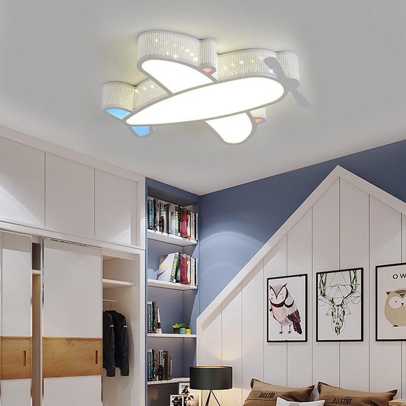 Plafonnier Chambre D Enfants Garcon Avion Lumiere Led Chambre Protection Des Yeux Lumiere Fille Chambre Dessin Anime Lumiere